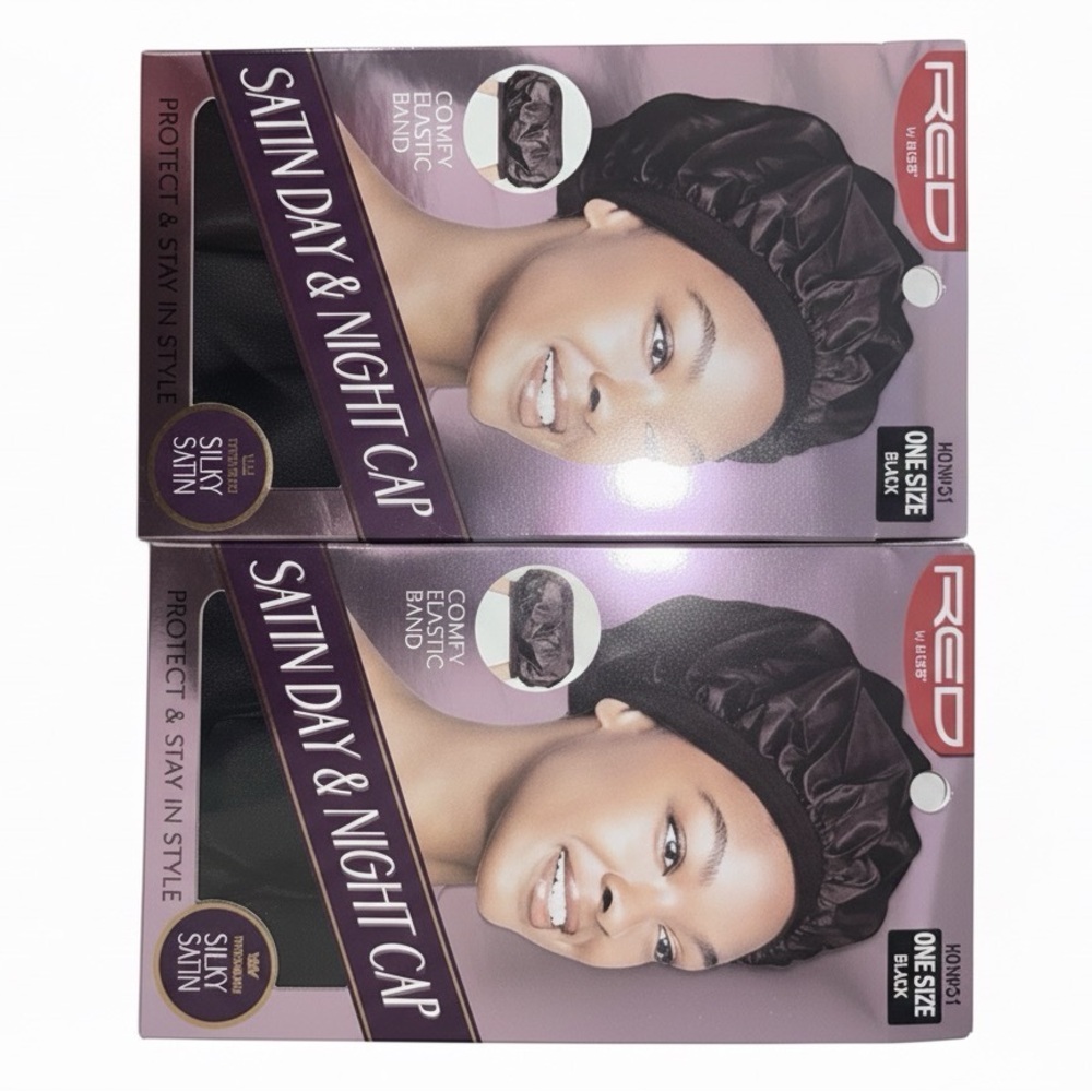 Black Satin Night Cap